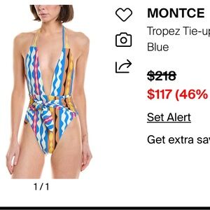 Montce Tropez Limited Edition Print Halter One Piece